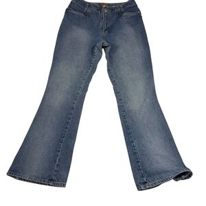 Blue Asphalt Flare Leg Jeans Denim Light Wash Comfort Fit Womens Size 9